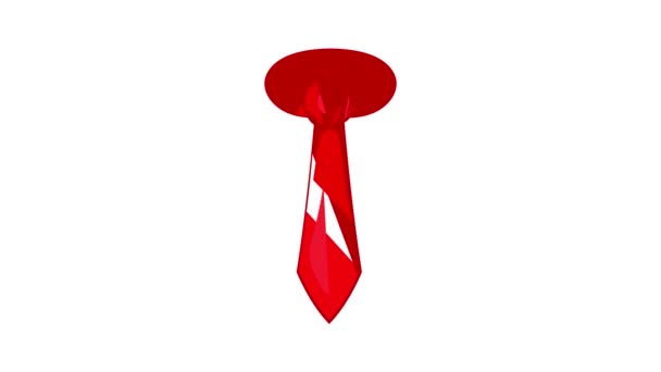 Tie pictogram animatie — Stockvideo