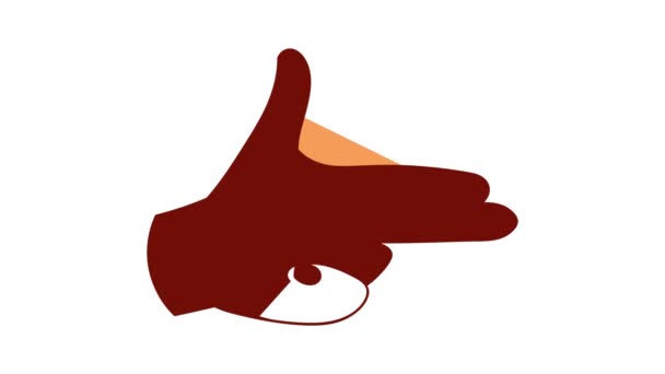 Pistol hand ikon animation — Stockvideo
