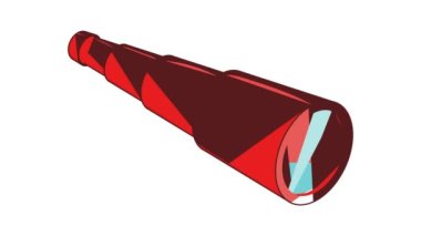 Antik teleskop simgesi canlandırması