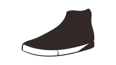 Pair of sneakers icon animation