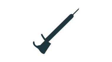 Syringe, filled with a transparent liquid icon animation
