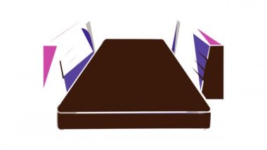 Rectangular football stadium icon animation