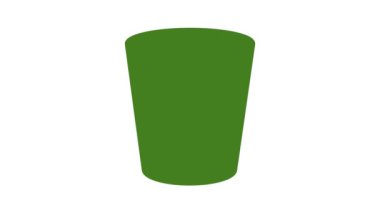 Empty trash can icon animation