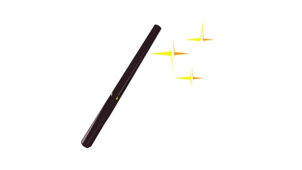 Magic wand pictogram animatie — Stockvideo