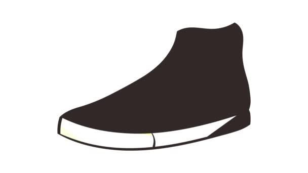 Pair of sneakers icon animation — стоковое видео