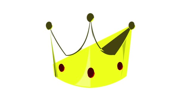 Анимация иконок короны — стоковое видео