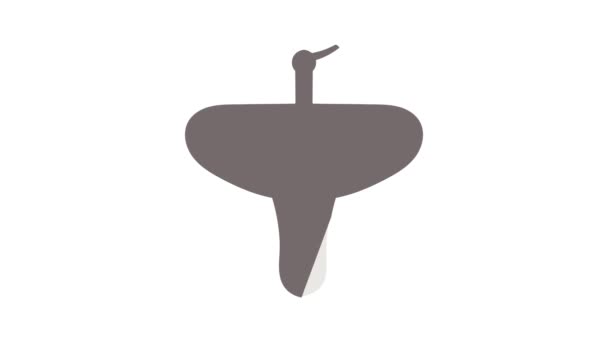 Keramische spoelbak pictogram animatie — Stockvideo