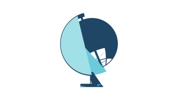 Globe pictogram animatie — Stockvideo