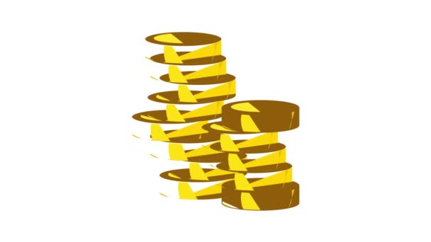 Mynt ikon animation — Stockvideo