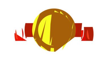 Kurdele simgesi animasyonlu metal madalya