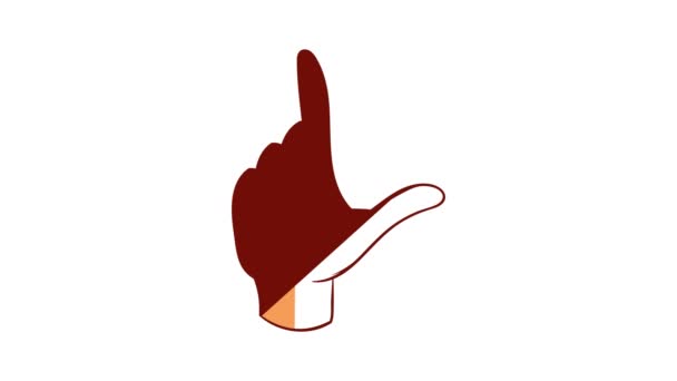 Toque na tela mão gestos ícone animação — Vídeo de Stock
