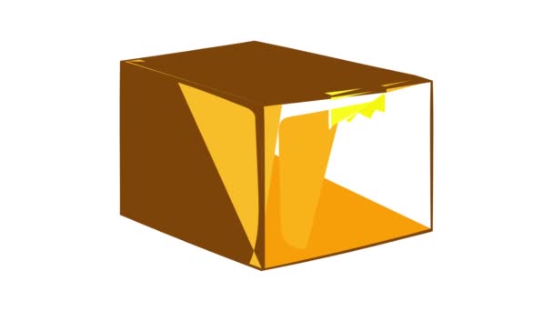 Cardboard box icon animation — Stock Video