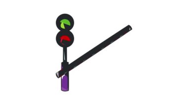 Tren engeli simgesi canlandırması