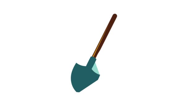 Shovel pictogram animatie — Stockvideo