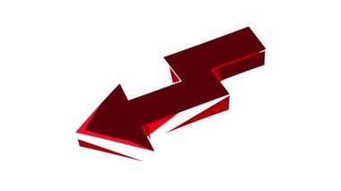 Kırık kırmızı ok simgesi canlandırması
