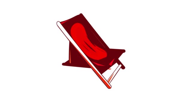 Animation icône chaise longue — Video