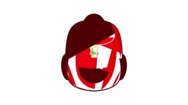 Kırmızı sırt çantası simgesi canlandırması