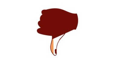 Başparmak aşağı hareket simgesi canlandırması