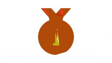 Birincilik ikon animasyonu için altın madalya