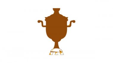 Rus çay semaveri simgesi canlandırması