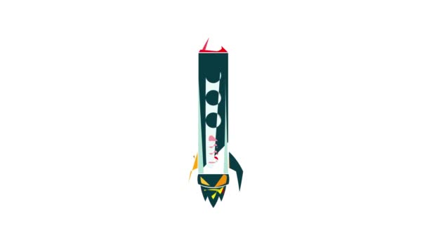 Rocket icon animation — Stock Video