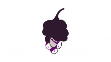 Bir demet şarap üzümü ikon animasyonu