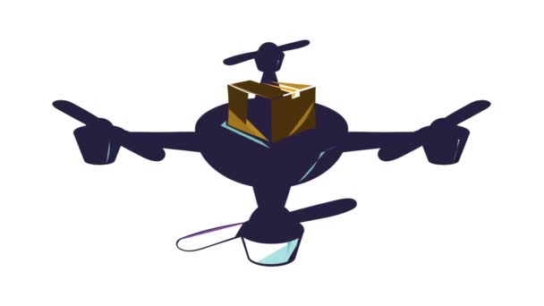 Quadcopter-Icon-Animation — Stockvideo