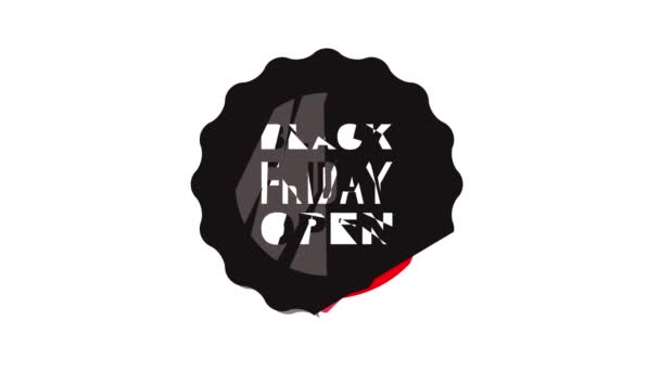 Animation zum Black Friday Verkauf von Abzeichen — Stockvideo