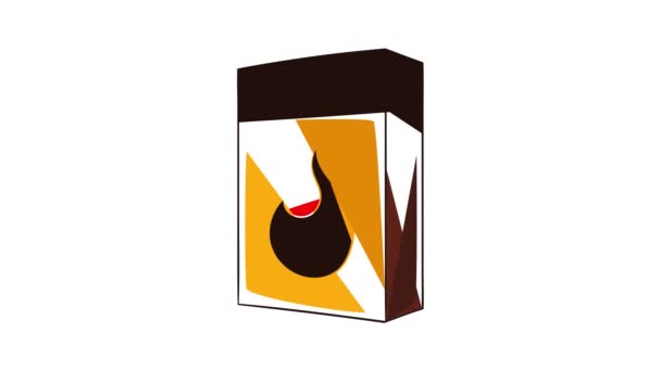 Caja de cerillas icono de animación — Vídeos de Stock