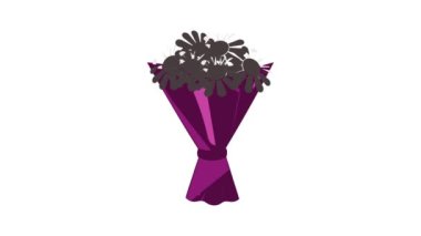 Çiçek buketi simge canlandırması