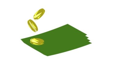 Dolar ve madeni paralar simge canlandırması