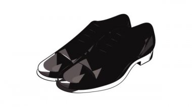 Erkekler klasik ayakkabı simgesi canlandırması