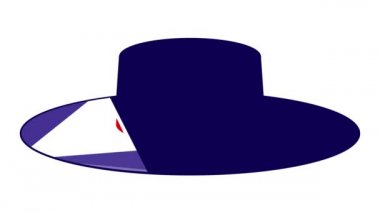 Kırmızı kurdele canlandırmalı İspanya şapkası