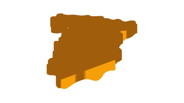 Map of Spain icon animation — Stock Video