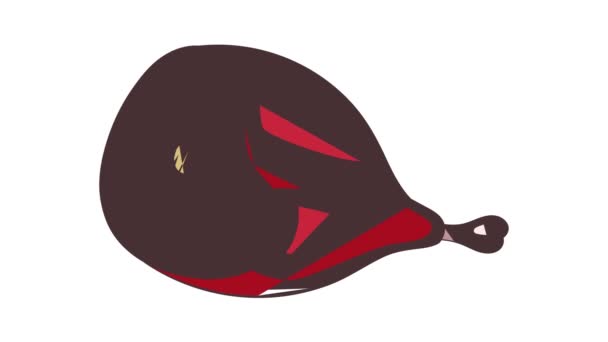 Jamon pictogram animatie — Stockvideo