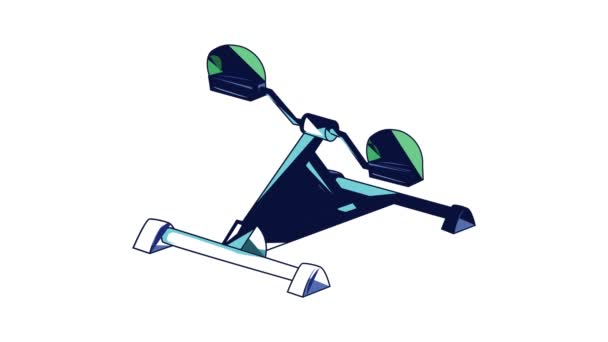 Equipo de gimnasio icono de animación — Vídeos de Stock