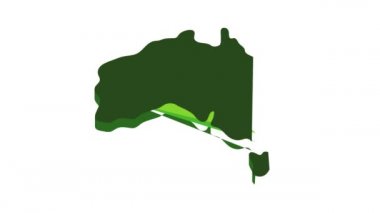 Avustralya harita simgesi canlandırması