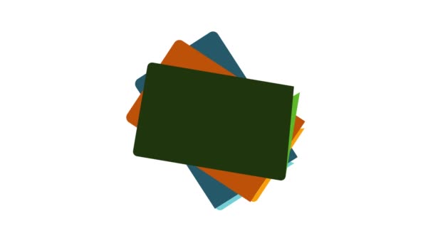 Cartão de plástico ícone animação — Vídeo de Stock