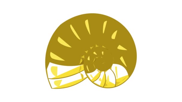 Shell ícone animação — Vídeo de Stock