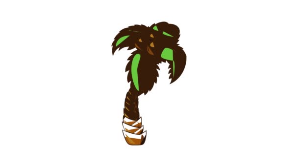 Animación icono de palma — Vídeos de Stock