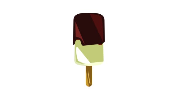 Dulce helado icono de animación — Vídeos de Stock