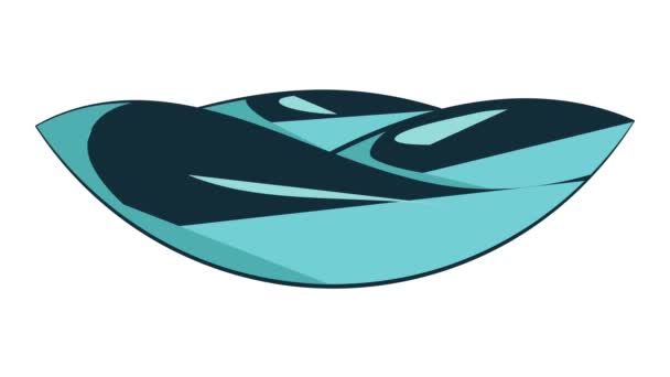 Ocean wave pictogram animatie — Stockvideo