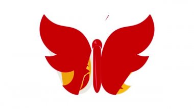 Kırmızı Kelebek simgesi canlandırması