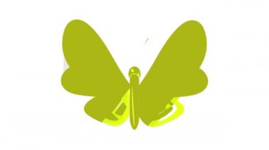 Sarı Kelebek Simgesi Canlandırması