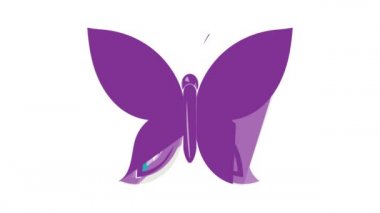 Sevimli kelebek ikonu animasyonu