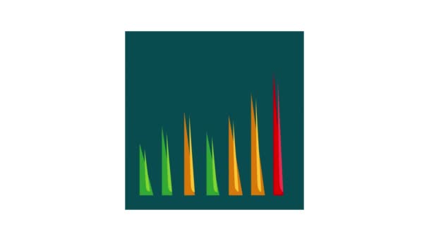 Gráfico gráfico ícone animação — Vídeo de Stock