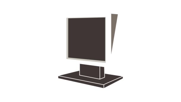 Monitor de animación icono — Vídeos de Stock