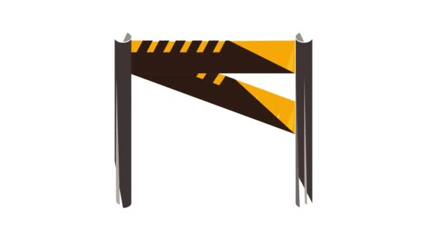 Traffic barrier icon animation — Stock Video