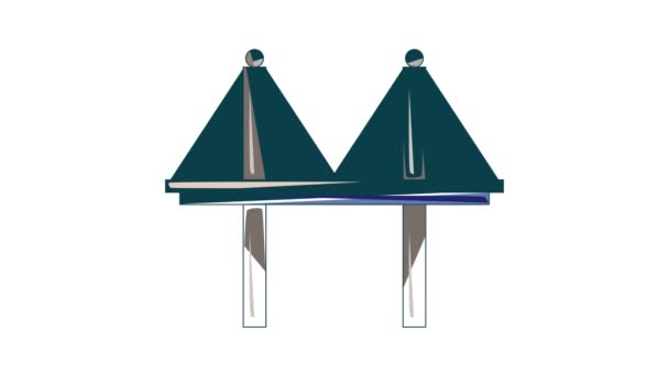 철로 된 다리는 아이콘 애니메이션을 지원한다 — 비디오