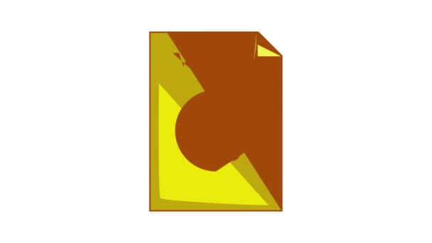 MOV file icon animation — стоковое видео